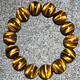
bhiodha Fat Donglai Quality One Things One Picture 7A Yellow Tiger Eye Men and Women Tiger Year Bracelet Lightning Wave Pattern Hawk Eye Stone Tiger Eye Stone 12799 12mm