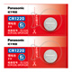Panasonic CR1220-Taste Batterie 3V für OMRON ELEKTRONISCHE THERMOMETER K10 K30 MC-686 687 688 6740 OMRON ABERARM TYP CR1220 (2 Kapseln)