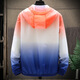 Pang Donglai Protection solaire Vesailles de couleur de dégradé pour hommes pour hommes de style coréen des hommes Veste de la veste pour hommes respirants décontractés 9926 bleu foncé bleu clair m