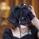 Princess Xiang's bow tie streamer ponytail clip for women's back half-tied hair clip style shark clip Hepburn hair clip headdress black mesh bow clip