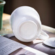 Tao Xianghui ceramic tea cup with lid office meeting water cup 10-piece set pure white business cup meeting cup 360ml