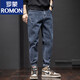 Romon Blue Jeans Herren Frühlings- und Herbststil Trendy Marke Lose gerade 2025 Neue Sommer Elastic Casual Long Hosen Männer 6621 Blau 28
