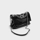 CHARLES&KEITH Large Capacity Solid Color Chain Messenger Bag Shoulder Underarm Bag Women's Bag Wedding Bag New Year's Gift CK2-20271514 Black Black Large Bag