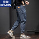 Romon Blue Jeans Herren Frühlings- und Herbststil Trendy Marke Lose gerade 2025 Neue Sommer Elastic Casual Long Hosen Männer 6621 Blau 28