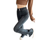 Jeans nostálgicos retro estadounidenses ziweiqi para mujeres en verano, cintura alta, ajuste delgado delgado y versátil, pantalones de herradura pequeños, negro 16833 s, recomendado 80-98 Jin [Jin equivale a 0.5 kg]