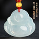 Phoenix Jewelry Ice Waxy Jade Jade Buddha Pendant Women's Model Le Fu Gong Natural Jade Pendant Necklace Birthday Gift