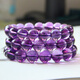 Drjefun Natural Amethyst Armband Brasilien Bolivien Uruguay Amethyst Armband Männer und Frauen Paar Style ein Bild ein Objekt Leichte Gelb H6626 9,5mm
