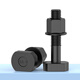 JINGGONG Grade 10.9 High Strength Blackened T-type Pressure Plate Screw Nut Flange Nut Set T-type Bolt Flange Female Assemblage M20*80 Half Thread (1 Set) Grade 10.9