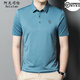 Anislun noble high-end traceless short-sleeved polo shirt for men in summer thin solid color skin-friendly and breathable versatile top T-shirt for men 9859 black S 165 [recommended 100-120 Jin [Jin equals 0.5 kg]]