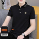 Playboy (Playboy) Kurzärärmelte T-Shirt für Männer Sommer Männer Polo Basishirt Business Casual halbärmelige dünne Männerkleidung schwarz xl