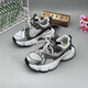 
Guanmao Pei boys and girls 2025 spring new double net breathable children's fashion children's shoes Velcro patch bottom sports dad shoes A9901 Meihong 27 double net-31 patch bottom