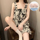 Summer cloud cotton with breast pad suspender pajamas sweet and can be worn outside home clothes JDX-9721# 170 M