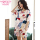 MODAL 2025 Summer New Pajama для женщин Лето-чистые хлопковые шорты с короткими рукавами хлопковые повседневные простые студенческие домашние одежды Z9855 M [рекомендуется 75-90Jin [Jin равняется 0,5 кг] Wear]