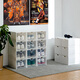 Sailotou Double Door Thickened Shoe Box Basketball Shoe Box Flip Transparent Shoe Storage Box Shoe Rack Dormitory Shoe Cabinet White 12 Pack - Does Not Include Partitions