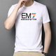 Armani summer men's ice silk short-sleeved T-shirt men's color printed large-size casual sports base shirt AM753 white M 90-120Jin [Jin equals 0.5 kg]
