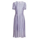 
ROEYSHOUSE ROYYSHOUSE Temperament Saffron Purple Waist Dress 2025 Summer New Fashion Puff Sleeve Large Hem Skirt 12052 Purple L