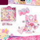Ouoety Children's Make -up Toy Set Princess Beauty Lipstick Mädchen Nagellack Play House Hand Kosmetische Box 68825 süße Erdbeer Beauty Box
