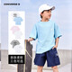 Converse 2-pack Converse children's jz T-shirt boys short-sleeved children's half-sleeved cotton casual round neck t-shirt top sky blue + white 150 /72 recommended height 140-152cm