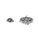 Shijun (Shijun) Herrenbrosche Anzug Brosche plattierte Platin -Zirkonkristall Charming Purple Duke Silber Retro Kragen Pinnese Anzug Brosche Deep Blue Duke Platinum Brosche + Manschettenlink Set
