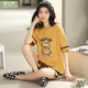 Mengxinsheng Brand Pure Cotton Pajama для женщин в летних шортах с короткими рукавами.