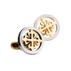 NOSSKISS new gold and silver contrasting cufflinks high-end simple and fashionable iris French shirt cuffs stud birthday gift gifts. Please consult customer service for customization