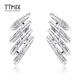 TTMIX Fashion Car Flower Platinum Earrings Women's pt950 Platinum Earrings Temperament and High-end Feeling for Your Girlfriend 3.5-3.7g