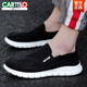 CARTELO 2025 summer new canvas shoes for men breathable work old Beijing cloth shoes for men with one foot lazy casual shoes 881 black 40