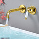 Kohlers neues Home Retro Wall-Wasserhahn versteckt in bedeckte heiße und kalte Kupfer Badezimmer Waschbecken Waschland SH-713F Antique-Bras-Gelenk