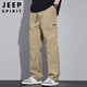 JEEP SPIRIT吉普工装裤男士裤子男春夏季休闲裤男多口袋男裤 卡其色 XL