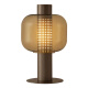 JPhznb Nachtlampe Dekorative leichte Luxusschreibtisch Lampe Nordic Moderne einfache Glasdesigner Wohnzimmer Schlafzimmer High-End-Modell Zimmerlampe M1047 Rauchgrau großer Knopfschalter
