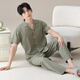 
Yu Zhaolin's new style new Chinese comfortable men's spring and autumn summer cotton home clothing suit cardigan casual and can wear pajamas outside 16859A L
