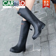 卡帝乐鳄鱼（CARTELO）外穿雨鞋女特高筒夏季时尚雨靴女士成人长筒水鞋防滑胶鞋马丁水靴 689蓝色-单鞋(标准码)胖小腿有肉 37