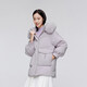 Bosideng milk tea series heart-shaped quilted 90 velvet fox fur collar mid-length large pocket loose warm jacket thick suit water blue 5012 M 165
