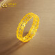 CHINA GOLD 18k gold coin solid ring copper coin gold coin wide ring ring birthday gift for women 17 circle size about 1g