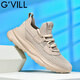 Guizhibu summer breathable men's shoes 2025 new mesh versatile casual shoes thick sole non-slip trendy sports shoes sand color [breathable style] G1503 42 [sports shoe size]