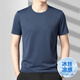 GY Men's Short Sleeve T-shirt 2025 Summer Ice Silk Round Neck Iron No-Secret Top Middle-aged and Elderly Daddy Outfit 6172+Khaki M