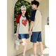 Disney (Disney) parent-child clothing summer family of three short-sleeved raglan sleeve T-shirt trendy family of four suit mother and daughter love spring clothing picture color single top 110 boys 30-37 Jin Jin equals 0.5 kg