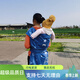 优恩蓓春夏季棉布背带四川老式棉布背巾后背式宝宝传统背带薄款婴儿背袋 飞机图案
