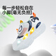 B.Duck little yellow duck children's shoes boys' sneakers 2025 summer new style children's lighting shoes luminous baby shoes mesh 831 white and blue (summer single-net breathable model) size 28 suitable for foot length 17.1-17.6cm