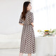 Ink Beauty Elegant and elegant silk stretch double Qiao retro short-sleeved mid-length skirt printed mulberry silk dress 9058 Chocolate M (90-115Jin Jin is equal to 0.5kg)