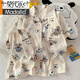 
Modal 2025 new Yunduo Cotton Pajamas for women in summer short-sleeved cartoon cute loose girl can wear home clothes set 1105 Melody and Katie Cat-Yunduo Cotton Short-sleeved M (80-95Jin[Jin equals 0.5 kg])