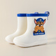 Pig Daddy Children's Rain Boots Boys' Non-Slip Waterproof and Wear-Resistant Girls' Three-dimensional Baby Toddler Cartoon Paw Patrol Rain Boots White 16