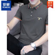 Romon (Romon) Tende de mode de mode gris en carbone Pol.o T-shirt à manches courtes à manchette courte de coton Pure Coton à manches courtes Modèle S5012 Modèle Broidered Lapon L 110-125Jin [Jin est égal à 0,5 kg]