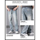 Kangaroo Jeans Herren American High Street Retro Denim 2025 Frühling und Herbst neue Modemarke Straight Loft Casual Long Hosen 9901 Blau reguläre XL -Größe