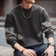 后探美式复古698g重磅毛衣男冬季加厚针织衫宽松2024新款男士秋冬外套 黑色 2XL （160-180斤）