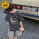 G. Duckkids Little Yellow Yellow Duck Boy Футболка с короткими рукавами в летней новой детской одежде Pure Cotton Medium's Kids Boy Kindom и модная детская маленькая желтая утка для детского стиля [Black-691] 130 см.