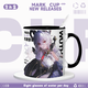 Puban Mingchao Zanni Xiakong Cup Peripheral Anime 2D Game Peripheral Water Cup [Weiße Hand] DR6198 Exquisite Tasse [Single Cup + Löffel + Tasse Deckel]