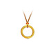 Huaiyin's new 18k gold pendant Qiankun circle necklace new Chinese style pendant Nezha same style for men and women gift clavicle chain Golden Qiankun circle pendant + light coffee color