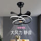 
Opple Lighting's new invisible ceiling fan light for 2025, large wind power household dining room, bedroom electric fan integrated chandelier mute 9227/black 60CM frequency converter remote control + direct voice