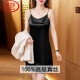 
LangSha 2025 new high-end cool silk pajamas for women in summer middle-aged mother sexy mulberry silk suspender nightgown nightgown 6625-Brewer red soft and delicate skin-friendly [Send your wife to give your mother] 3XL 130-140Jin [Jin equals 0.5 kg] [Send your wife to give your mother]